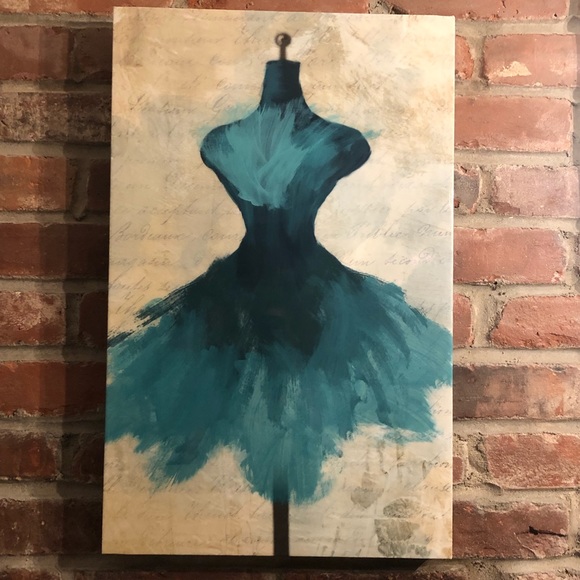Other - Painting- Teal/Peacock Mannequin dress